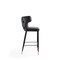 Manhattan Comfort Holguin Barstool in Grey, Black and Gold (Set of 2) 2-BS011-GY - alternate 2